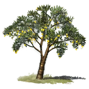 Acacia Tree Field Guide Illustration PNG 06132024 PNG