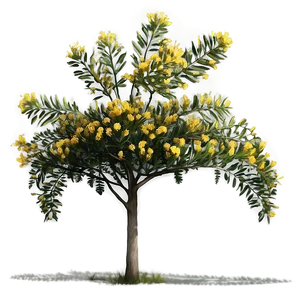 Acacia Tree Field Guide Illustration PNG Rgx9 PNG