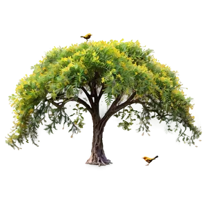 Acacia Tree With Birds Png 06132024 PNG image