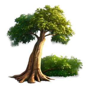 Acacia Tree With Sun Flare PNG 06132024