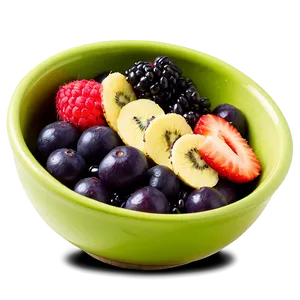 Acai Berry Bowl Toppings PNG Kiv