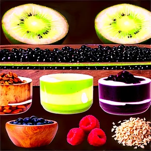 Acai Berry Bowl Toppings PNG Pwc