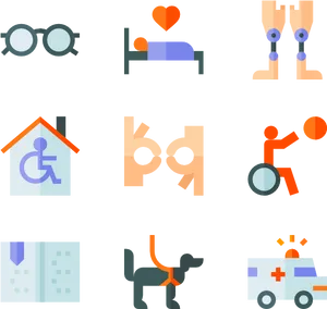 Accessibility Service Icons Set PNG