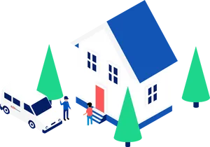 Accessible Home Visit Illustration PNG