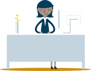 Accountant At Work Vector PNG image