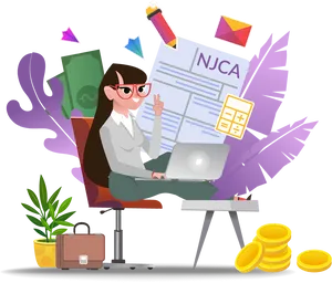 Accountant Presentation Cartoon PNG image