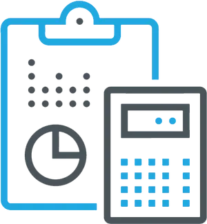Accounting Clipboardand Calculator Icon PNG