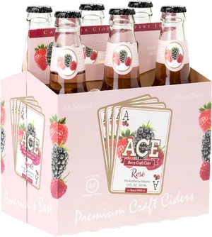 Ace Berry Craft Cider Packaging PNG image