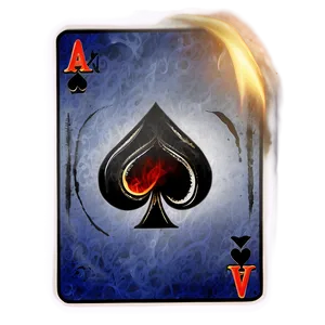 Ace Card In Smoke PNG Whe43