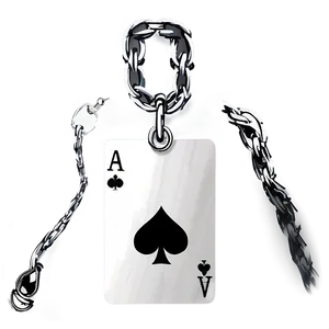 Ace Card With Chain PNG 55