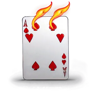 Ace Card With Flames PNG Rmn