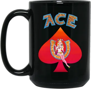 Aceof Spades Fantasy Art Mug PNG image