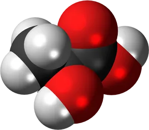 Acetic Acid Molecule3 D Model PNG image