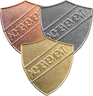 Achievement Shield Trio PNG image