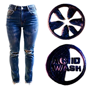 Acid Wash Jean PNG Wos45 PNG