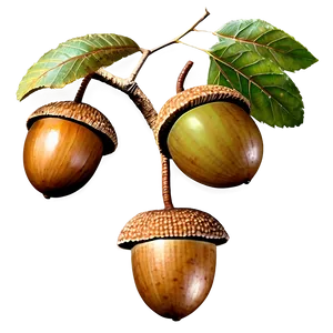 Acorn On Branch Png 16 PNG image