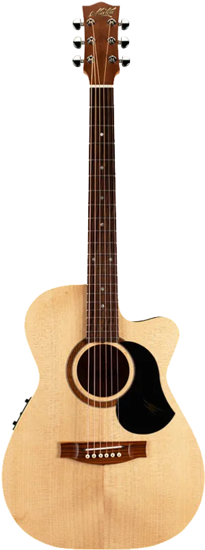 Acoustic Guitar Natural Finish PNG image