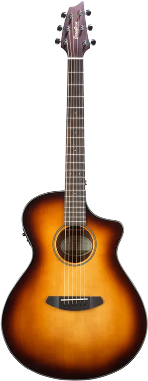 Acoustic Guitar Sunburst Finish PNG image