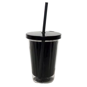 Acrylic Tumbler Cup With Straw Png 45 PNG image