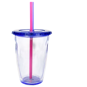 Acrylic Tumbler Cup With Straw Png Juk PNG image