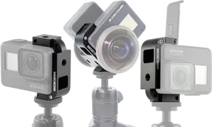 Action Cameras Three Views PNG image