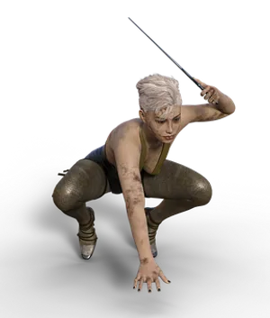 Action Ready Womanwith Sword