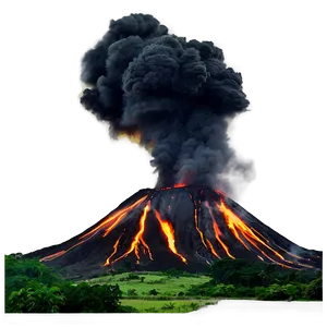 Active Volcano Landscape Png Pal PNG image