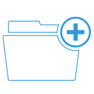Add Folder Icon Blue Outline