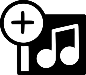 Add Music Icon Graphic PNG image