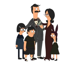 Addams Family Cartoon Parody PNG image