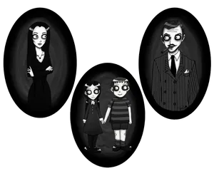 Addams Family Portraits PNG image