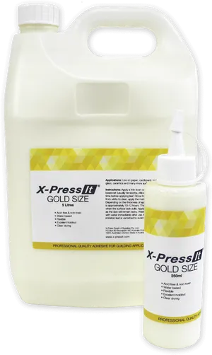 Adhesive Gold Size Plastic Bottles PNG