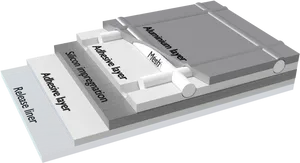 Adhesive Tape Layer Structure PNG image