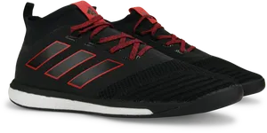 Adidas Black Red Sneakers