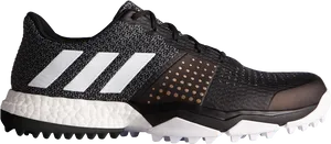 Adidas Blackand White Golf Shoe PNG image