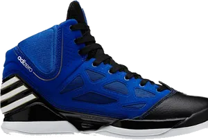 Adidas Blue Black Basketball Shoe