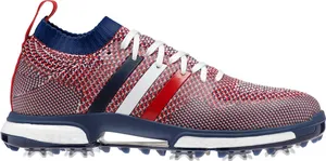 Adidas Knit Golf Shoe Red White Blue PNG image