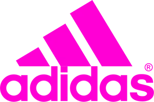 Adidas Logo Pinkon Black PNG image