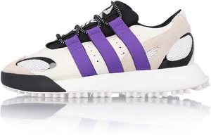 Adidas Purple Striped Sneaker