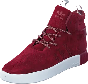 Adidas Red High Top Sneaker PNG image