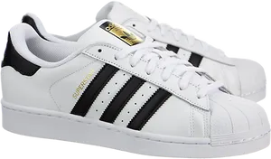 Adidas Superstar Sneakers White Black PNG image