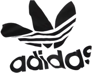 Adidas Trefoil Logo Black Background PNG image