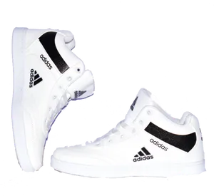 Adidas White Sneakers Floating PNG image