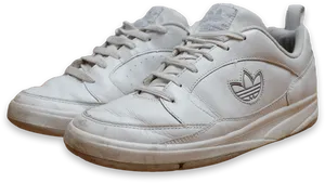 Adidas White Sneakers Isolated
