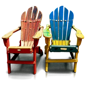 Adirondack Chair On Dock PNG Ncm