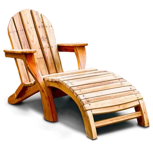 Adirondack Chair With Ottoman PNG Qno86