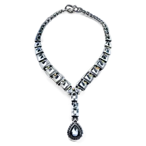 Adjustable Silver Necklace PNG 20
