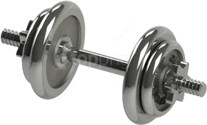 Adjustable Steel Dumbbell3 D Render PNG image