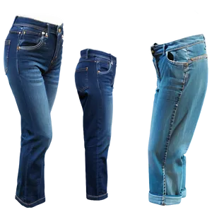 Adjustable Waist Blue Jeans Png 06112024 PNG image