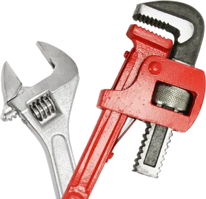 Adjustable Wrenches Crossed Plumbing Tools PNG image